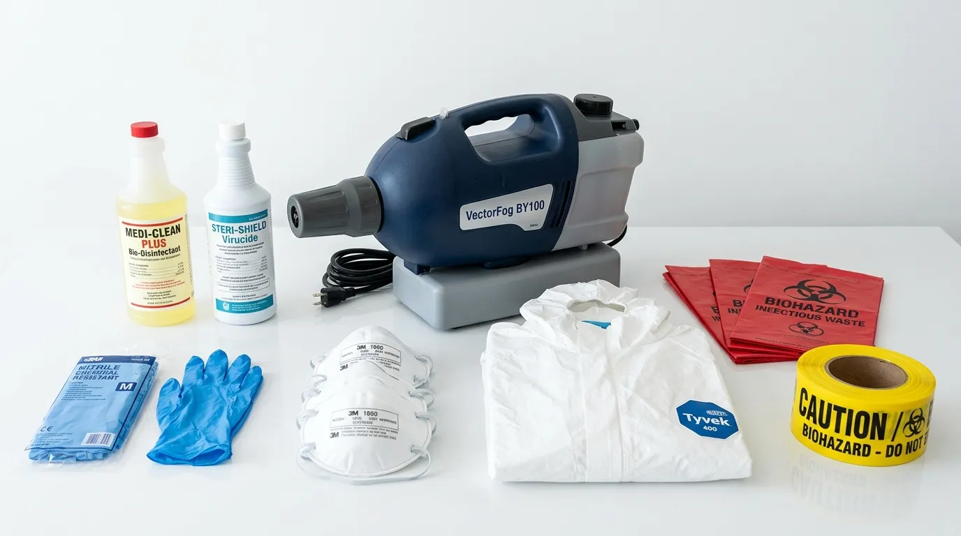 Professional biohazard remediation crew working in Ashton-Sandy Spring