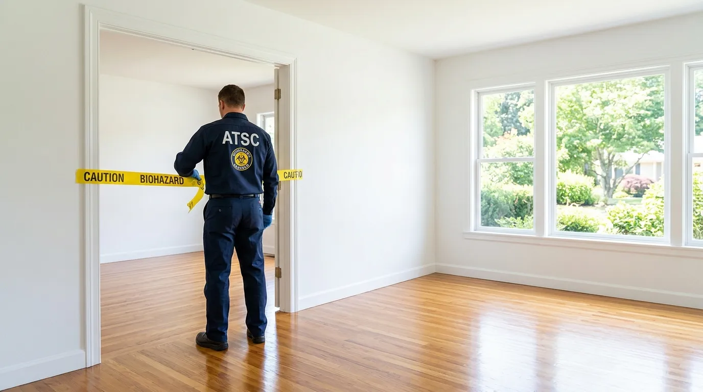 Certified biohazard cleanup crew performing Decomposition Cleanup in Ashton-Sandy Spring